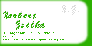 norbert zsilka business card